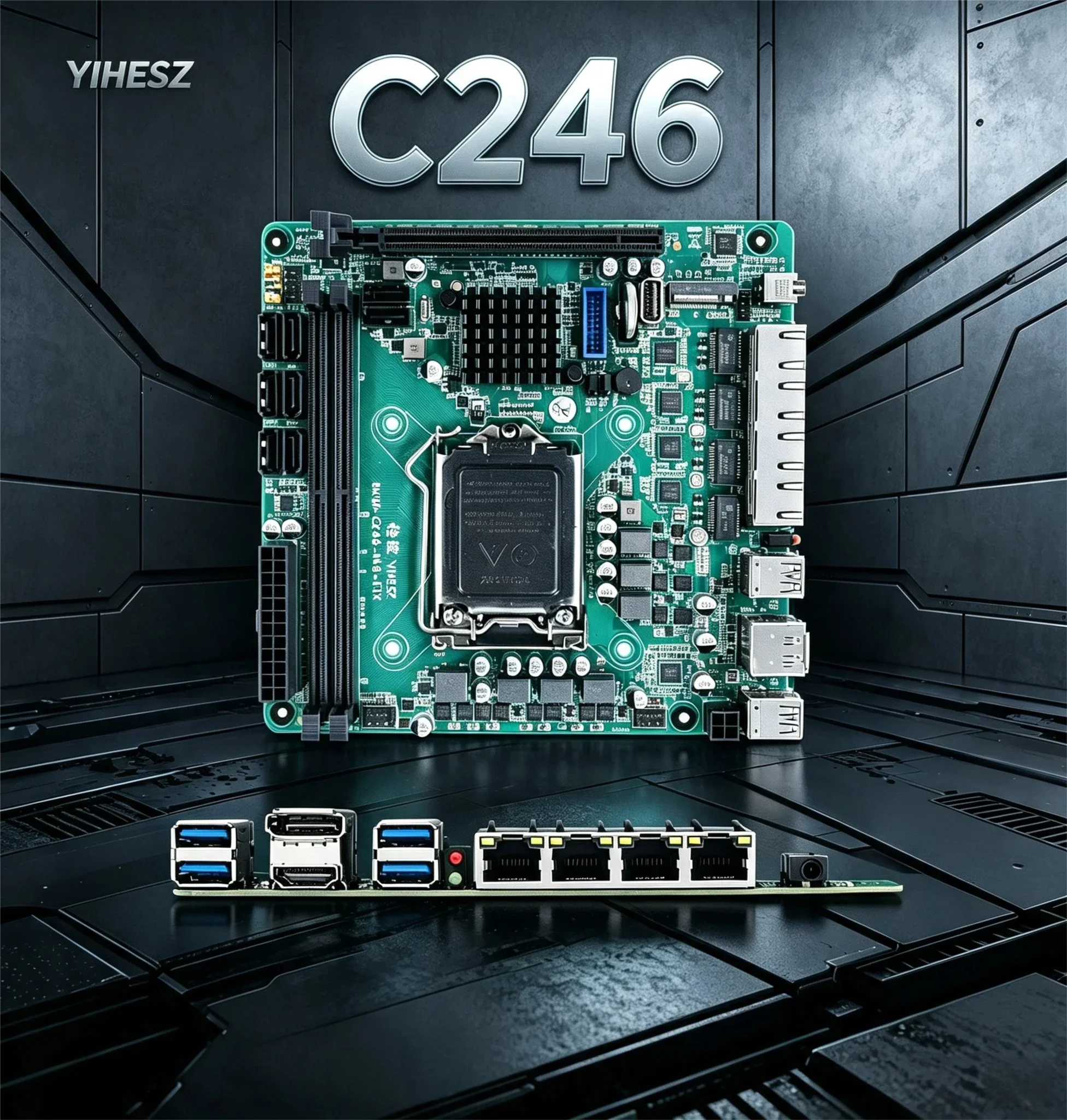 Nas Motherboard 8 Sata Mini Itx - เมนบอร์ด C246 ITX NAS รองรับซีพียู XEON