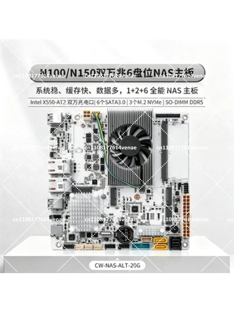 Nas Motherboard 8 Sata Mini Itx - เมนบอร์ด NAS 8 ช่องใส่ฮาร์ดดิสก์ พร้อมซีพียู N100
