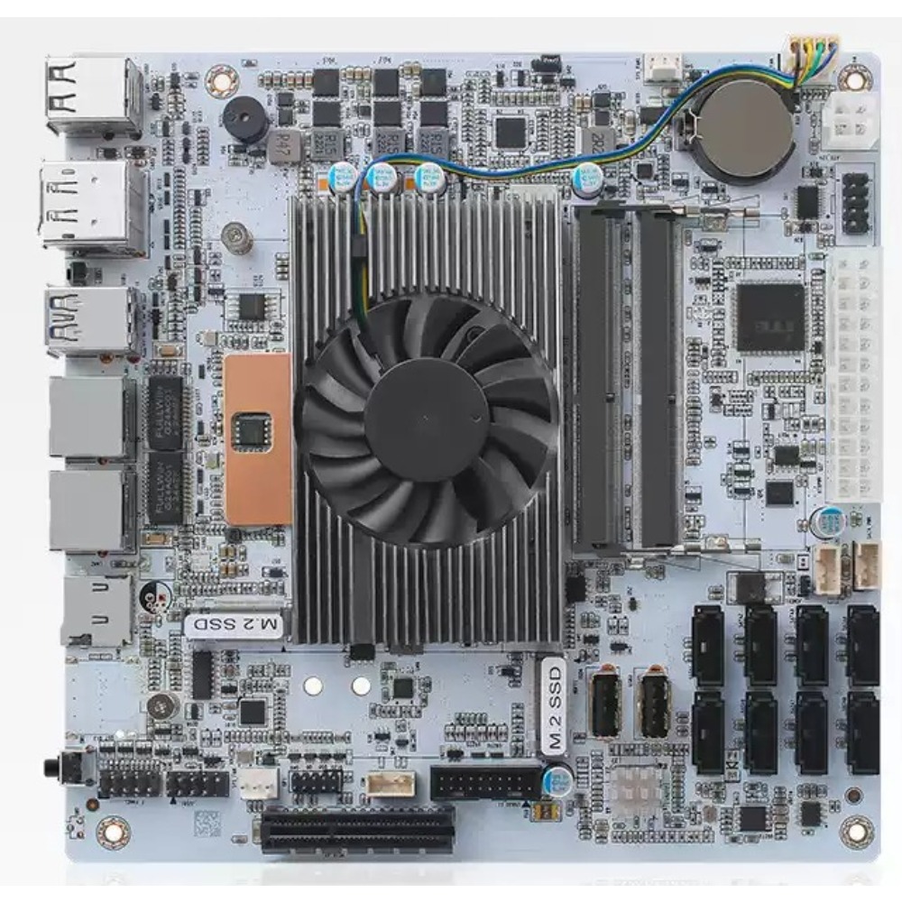 Nas Motherboard 8 Sata Mini Itx - เมนบอร์ด Mini‑ITX สีขาว M11 NAS พร้อมซีพียู