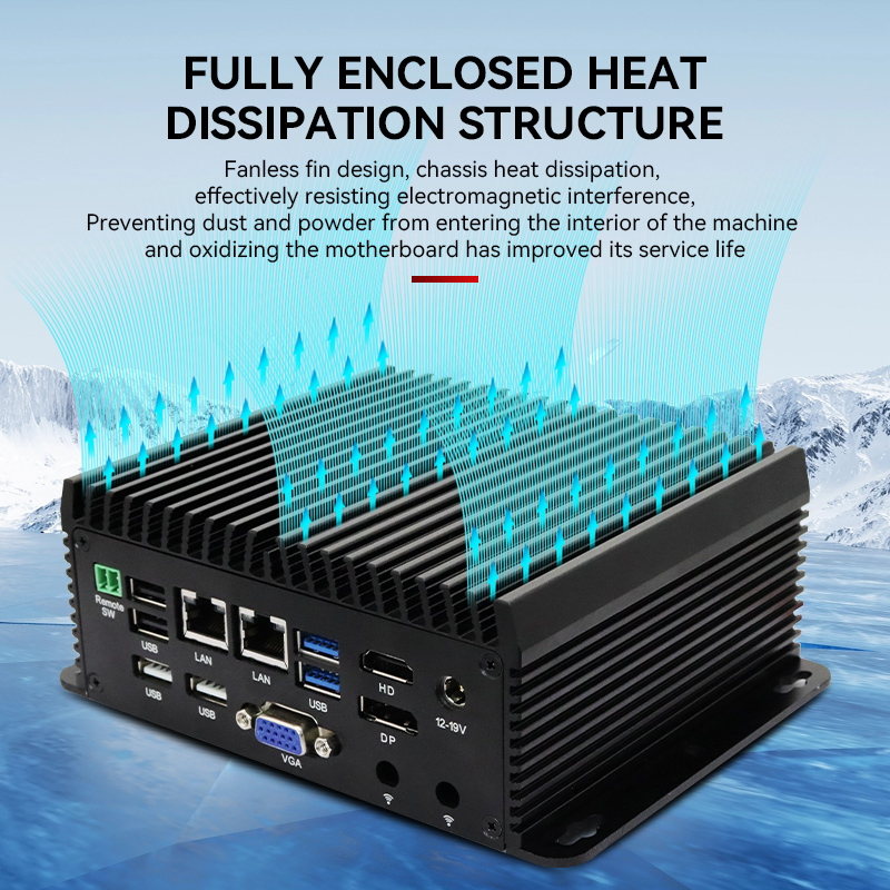 Fanless Industrial Pc Rs485 Core I7 - คอมพิวเตอร์อุตสาหกรรมไร้พัดลม Quad Core N95 N97 Mini