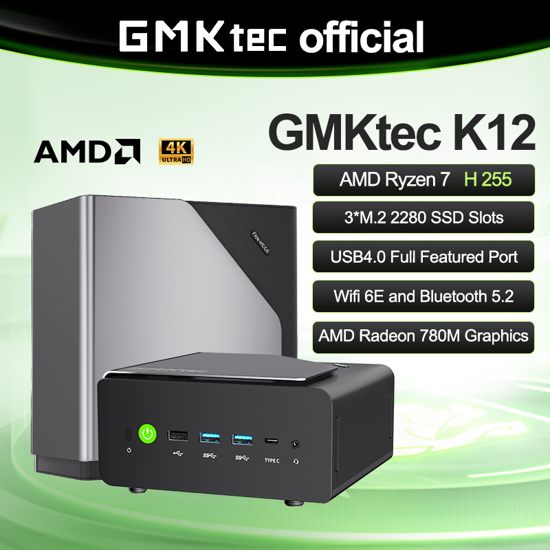 Oculink Egpu Mini Pc - GMKtec K12 มินิพีซีเอเอ็มดี ไรเซน ™ คอมพิวเตอร์ตั้งโต๊ะ