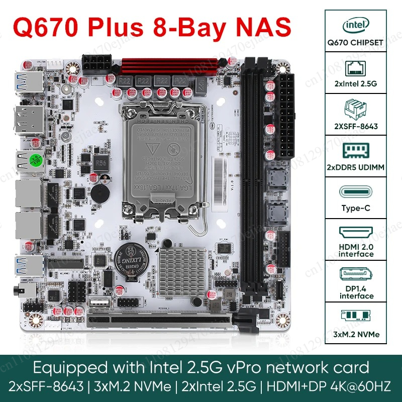 เมนบอร์ด Q670 Mini-ITX NAS |   - Nas Motherboard 8 Sata Mini Itx บทวิจารณ์และราคา