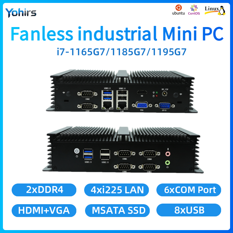พีซีแบบฝังตัวไร้พัดลม Intel Co - Fanless Industrial Pc Rs485 Core I7 บทวิจารณ์และราคา