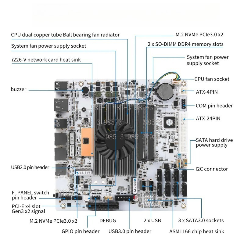 เมนบอร์ด NAS ขนาดเล็ก Mini‑ITX - Nas Motherboard 8 Sata Mini Itx บทวิจารณ์และราคา