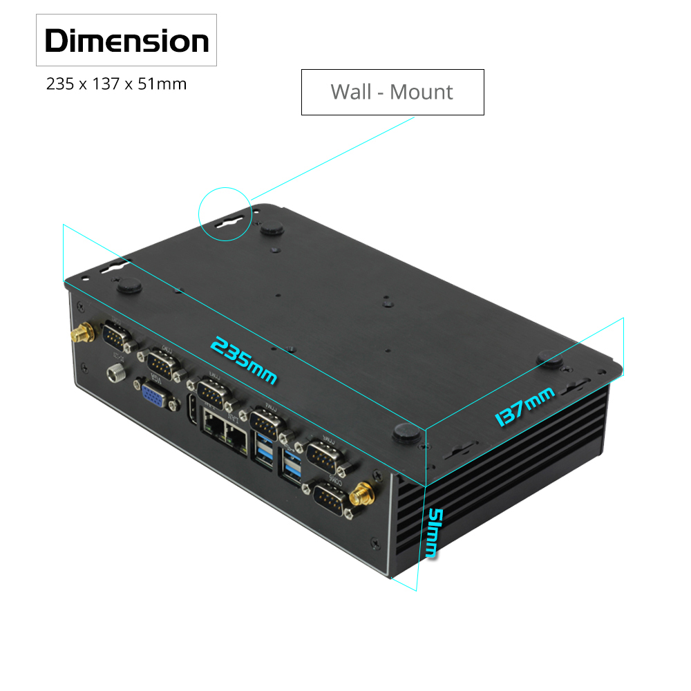 Mini Industrial PC Fanless Dua - Fanless Industrial Pc Rs485 Core I7 บทวิจารณ์และราคา